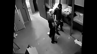 2 office ladies caught on kissing in the locker room giving handjob for guy
